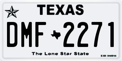 TX license plate DMF2271