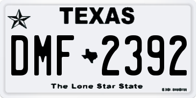 TX license plate DMF2392