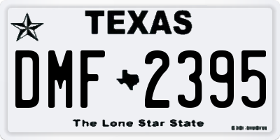 TX license plate DMF2395