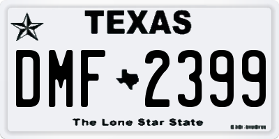 TX license plate DMF2399