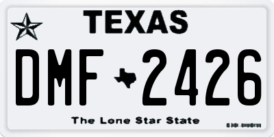 TX license plate DMF2426