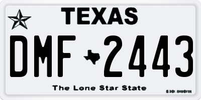 TX license plate DMF2443