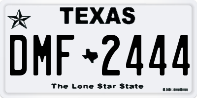 TX license plate DMF2444