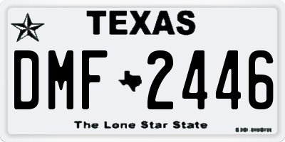 TX license plate DMF2446