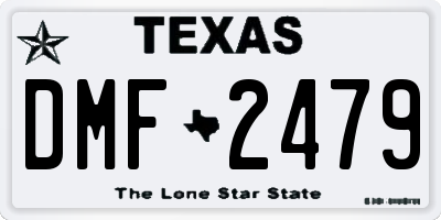 TX license plate DMF2479
