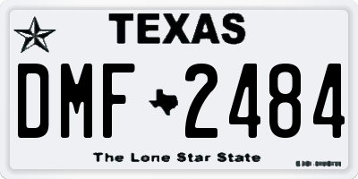 TX license plate DMF2484