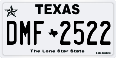 TX license plate DMF2522