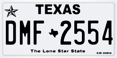 TX license plate DMF2554