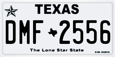 TX license plate DMF2556