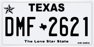 TX license plate DMF2621