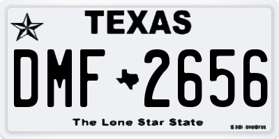 TX license plate DMF2656