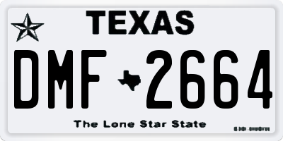 TX license plate DMF2664