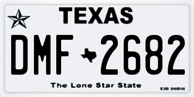 TX license plate DMF2682