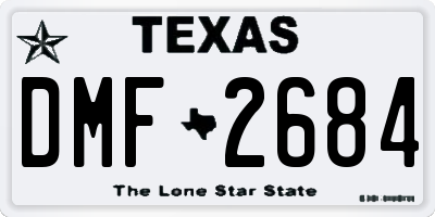 TX license plate DMF2684