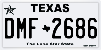 TX license plate DMF2686
