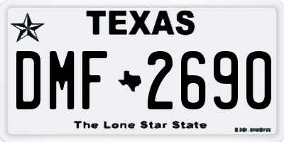 TX license plate DMF2690