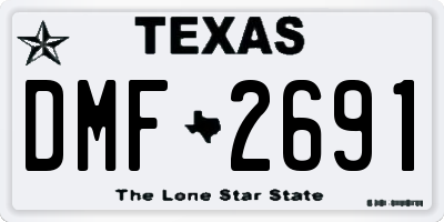 TX license plate DMF2691