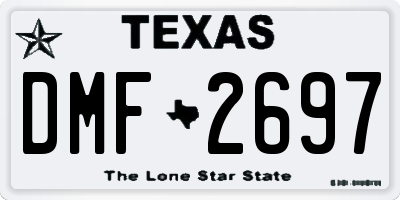 TX license plate DMF2697