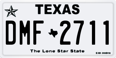 TX license plate DMF2711