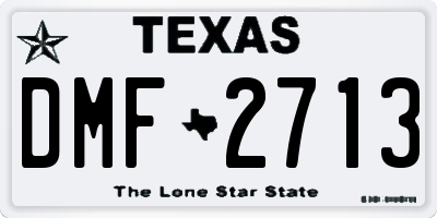 TX license plate DMF2713