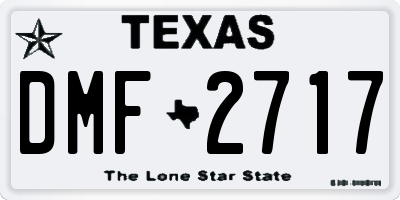 TX license plate DMF2717
