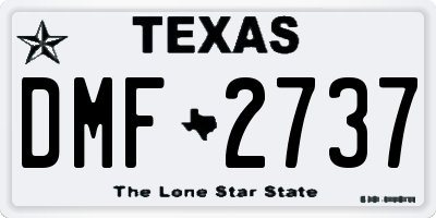 TX license plate DMF2737