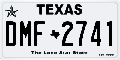 TX license plate DMF2741