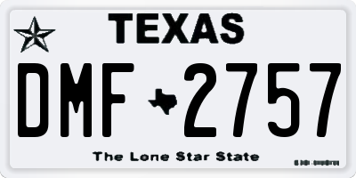 TX license plate DMF2757