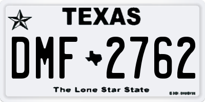 TX license plate DMF2762