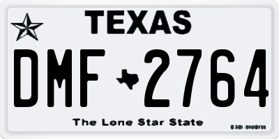 TX license plate DMF2764