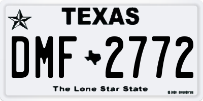 TX license plate DMF2772