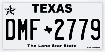 TX license plate DMF2779