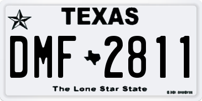 TX license plate DMF2811