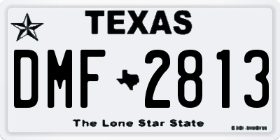 TX license plate DMF2813
