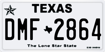 TX license plate DMF2864