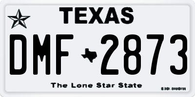 TX license plate DMF2873