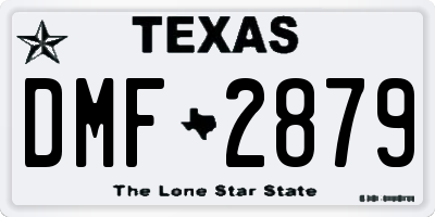 TX license plate DMF2879