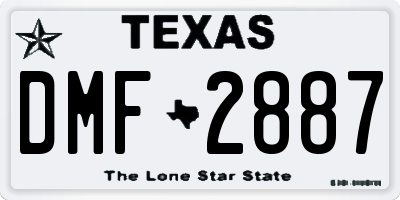 TX license plate DMF2887