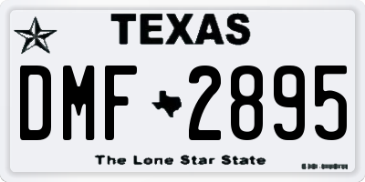 TX license plate DMF2895
