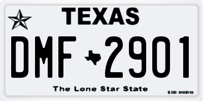 TX license plate DMF2901