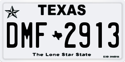 TX license plate DMF2913