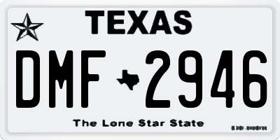 TX license plate DMF2946