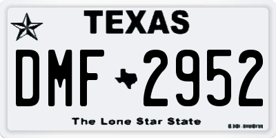 TX license plate DMF2952