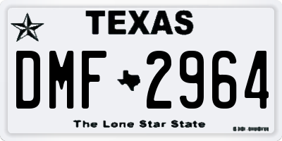 TX license plate DMF2964