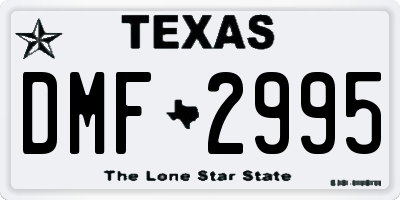 TX license plate DMF2995