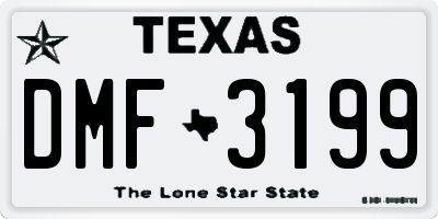 TX license plate DMF3199