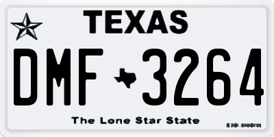 TX license plate DMF3264