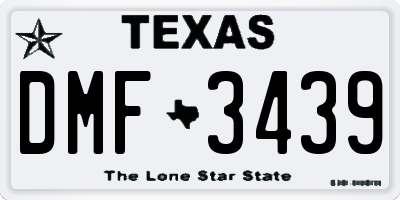 TX license plate DMF3439