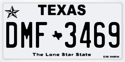 TX license plate DMF3469
