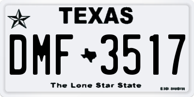TX license plate DMF3517
